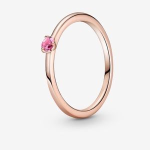 pandora pink solitaire ring